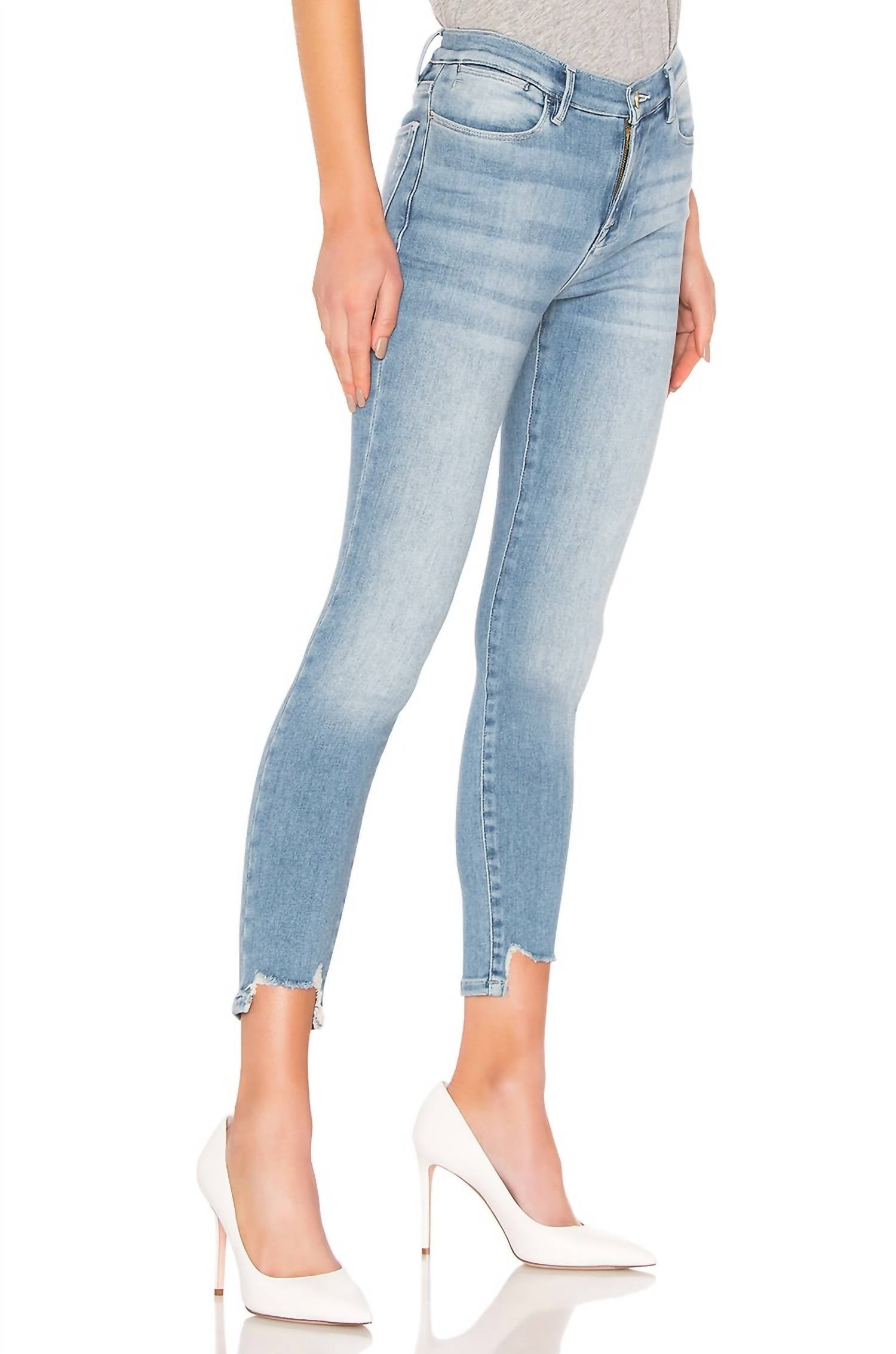 Frame - Le High Skinny Front Chew Jeans