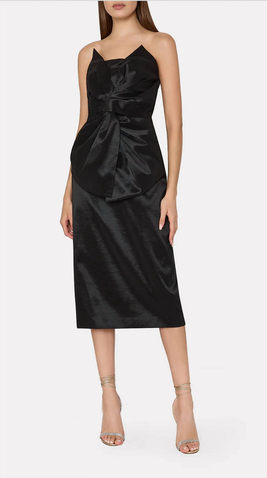 Milly - Harlow Bow Taffeta Strapless Dress