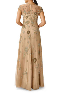 Aidan Mattox - Women's Beaded Mesh Dress