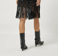 SCARLETT POPPIES Wiwi Mini Skirt in black - women's skirt - detail view