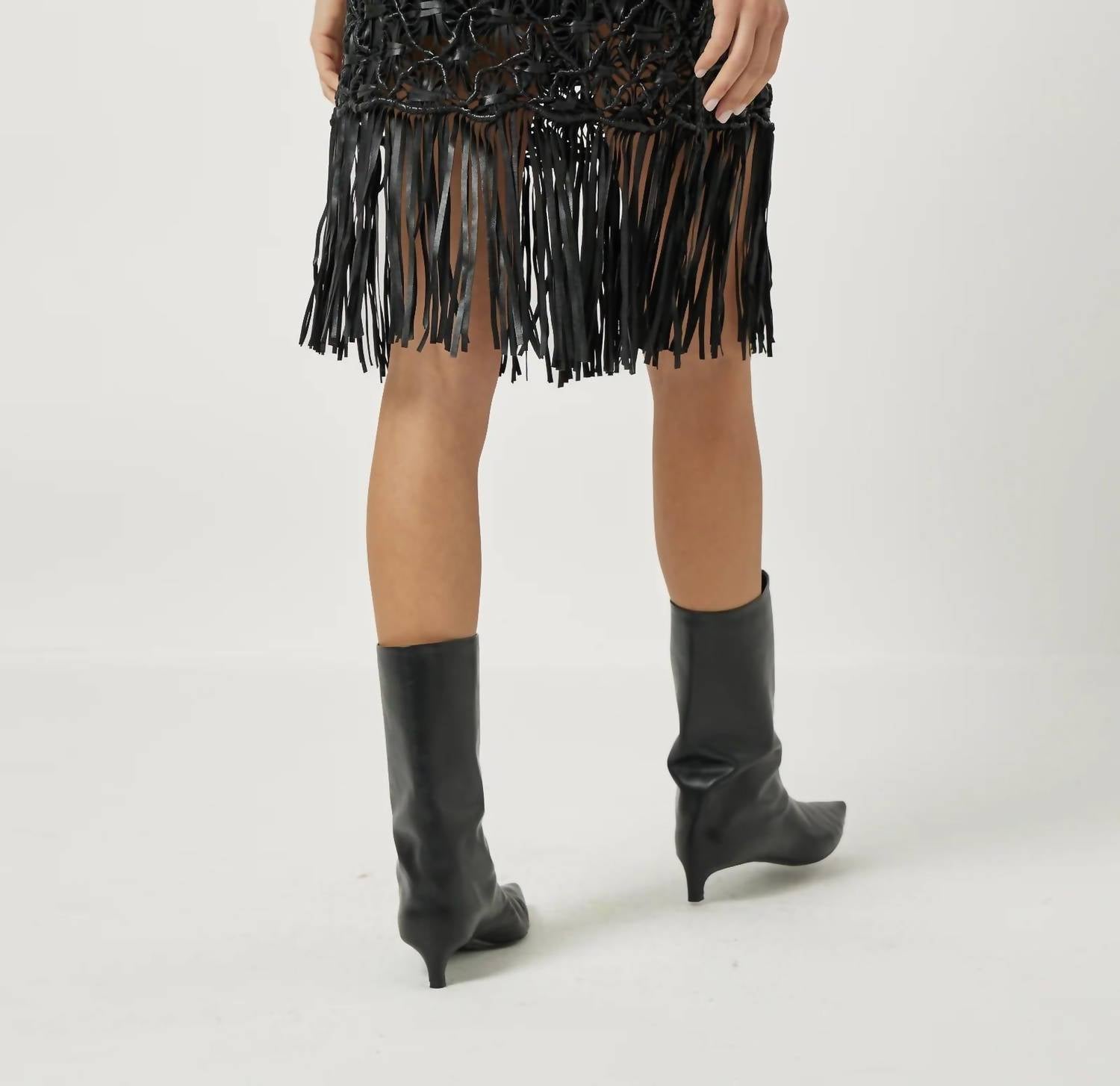 SCARLETT POPPIES Wiwi Mini Skirt in black - women's skirt - detail view