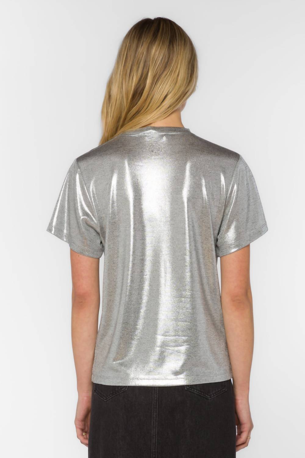 Velvet Heart Zelda Tee in silver - women's t-shirt - alternate view