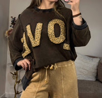 Easel - Wild Love Terry Knit Pullover