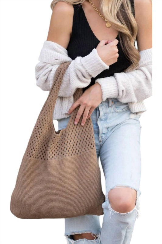 Aili'S Corner - Women's Idina Soft Knit Hobo Bag