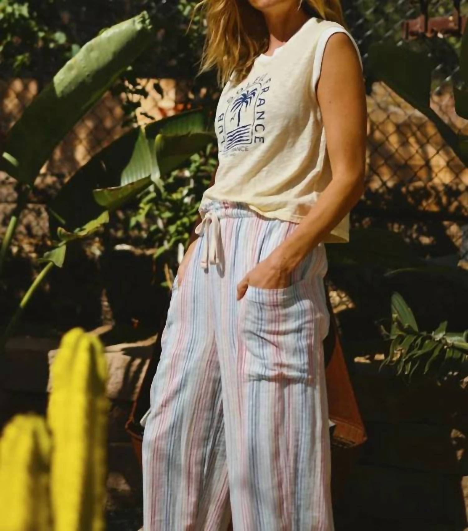 Sundry - Club Soleil Cropped Muscle Tank