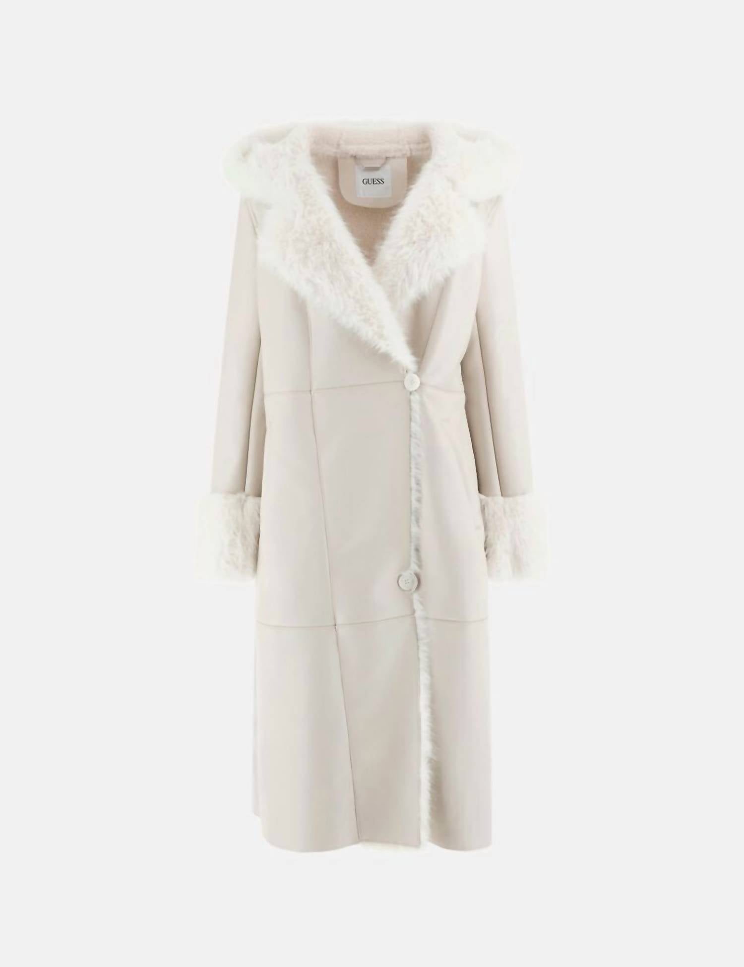 Guess - Long Faux Leather Coat