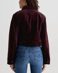 Ag Jeans - Isa Velvet Cropped Trucker Jacket