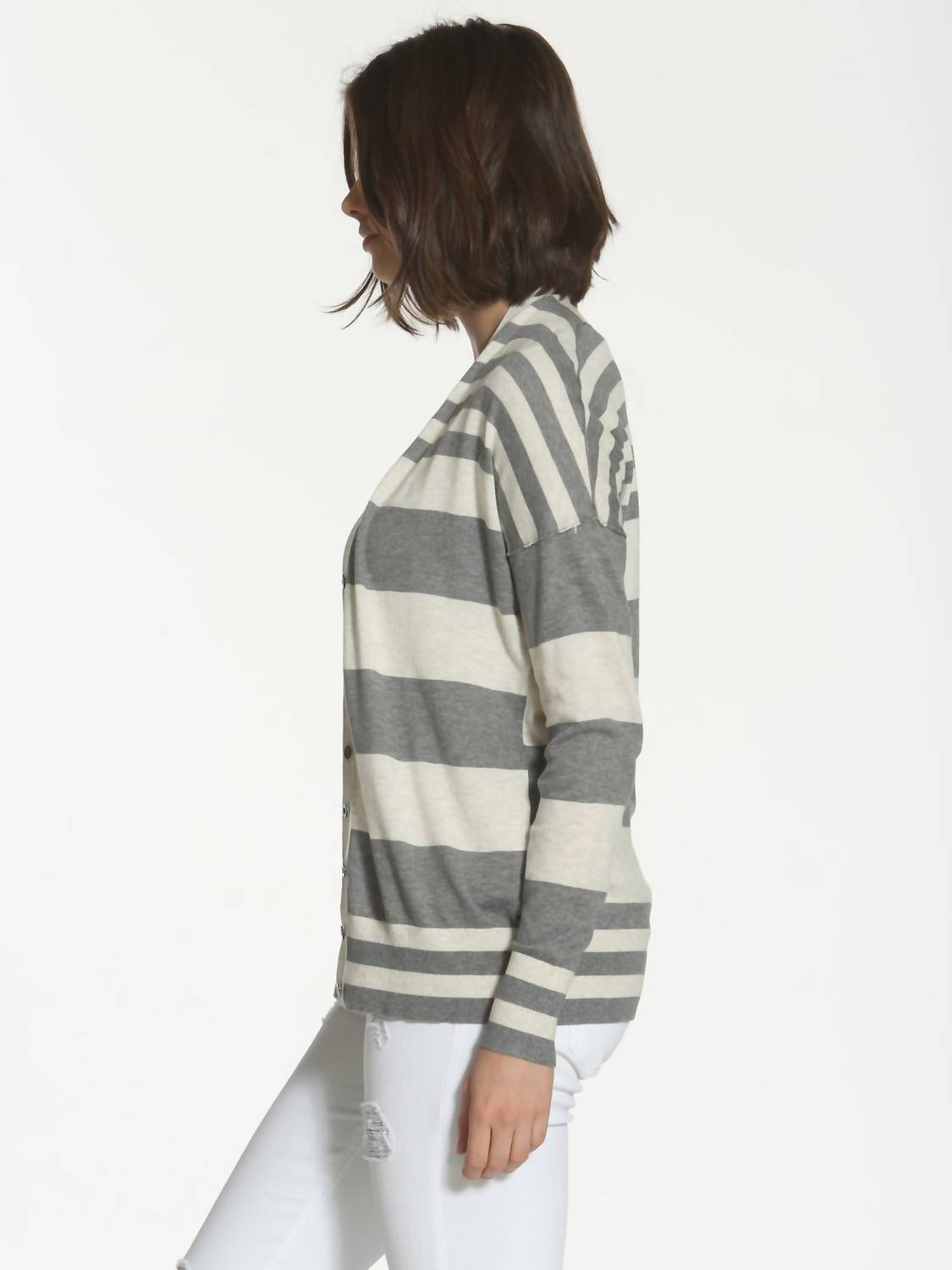 Label+Thread - Women's Striped Cotton Cardigan