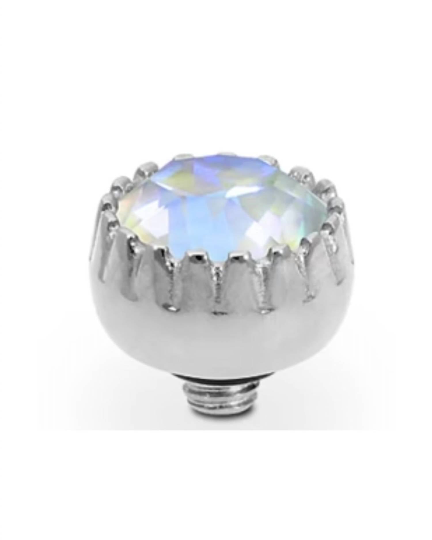 Qudo Women's London Topper 8mm in serene gray silver - women's jewelry