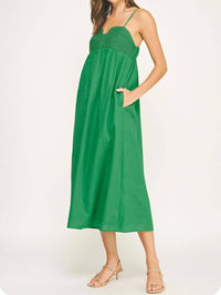 Strut & Bolt - Top Stitch Bustier Linen Midi Dress
