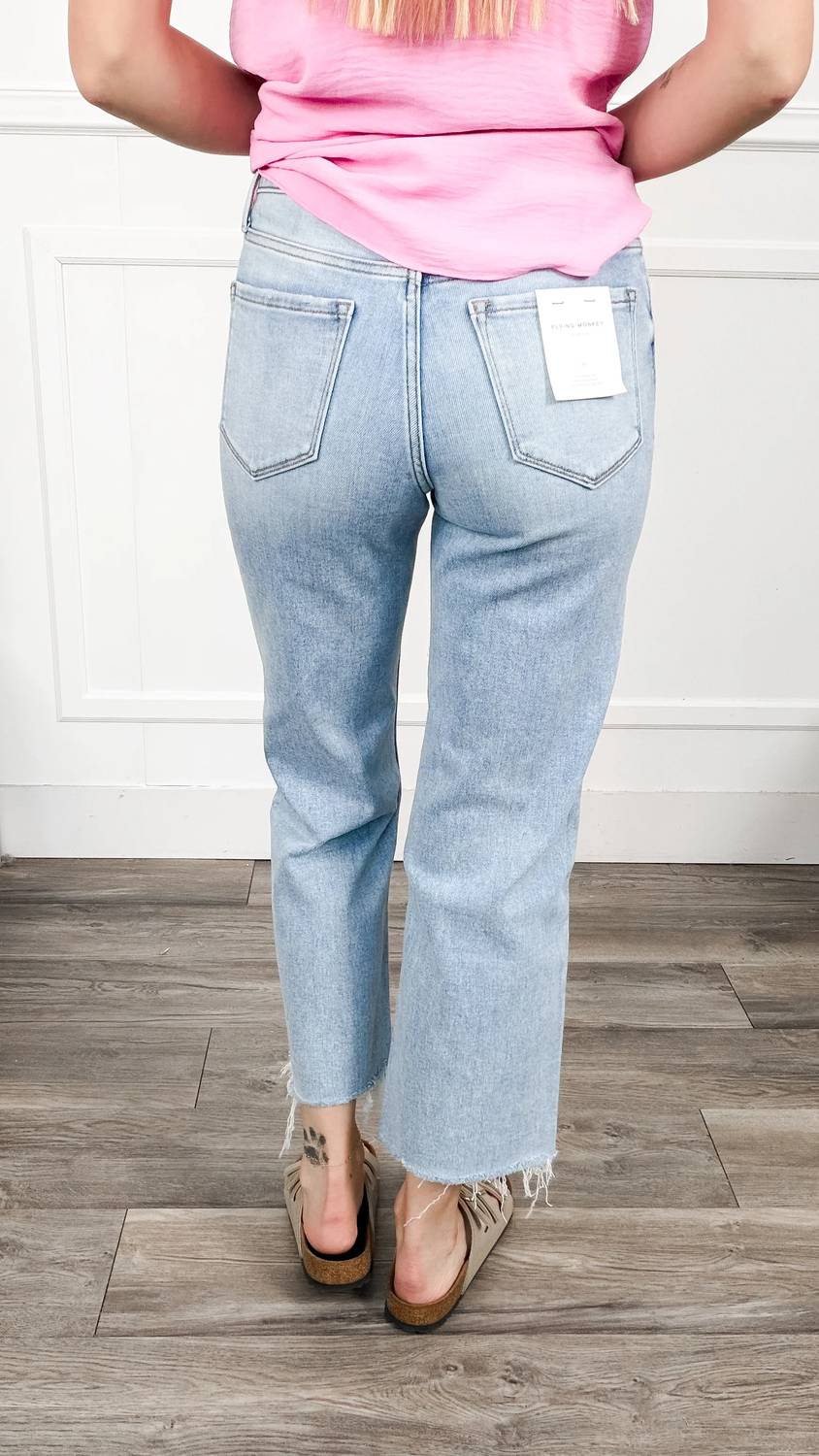 Flying Monkey - Ezra Crop Slim Wide Jeans