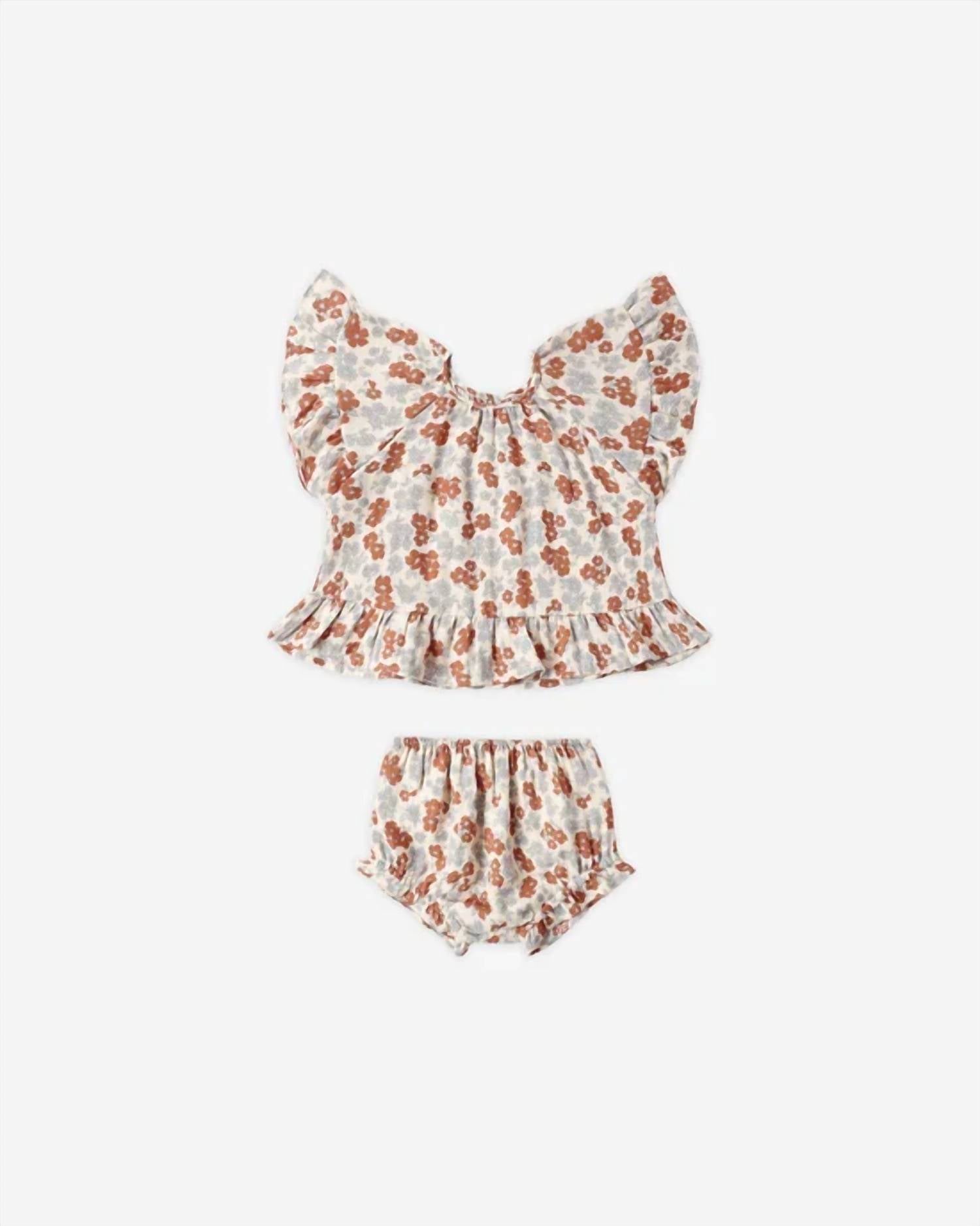 Rylee + Cru - Girls Butterfly Top + Bloomer Set