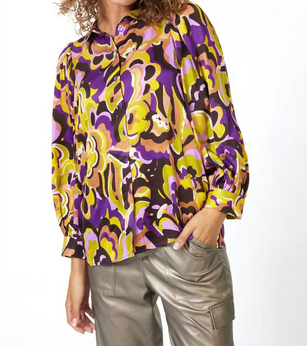 Esqualo - Laurel Retro Print Blouse