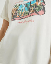Rails Boyfriend Tee Shirt in la ecru - women's t-shirt - view 5