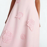 Leo Lin - Cleo Appliqué Sleeveless Midi Dress