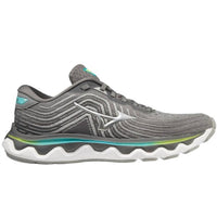 MIZUNO Women's Wave Horizon 6 Running Shoe in gray silver - women's shoe - detail view