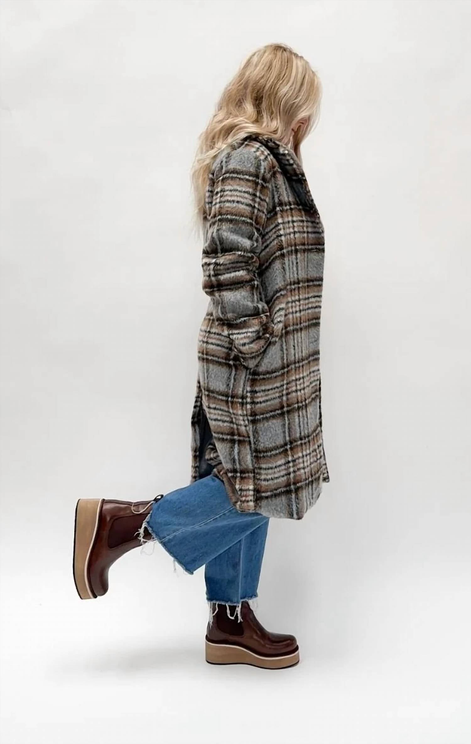 Panache Apparel - The Plaid Coat