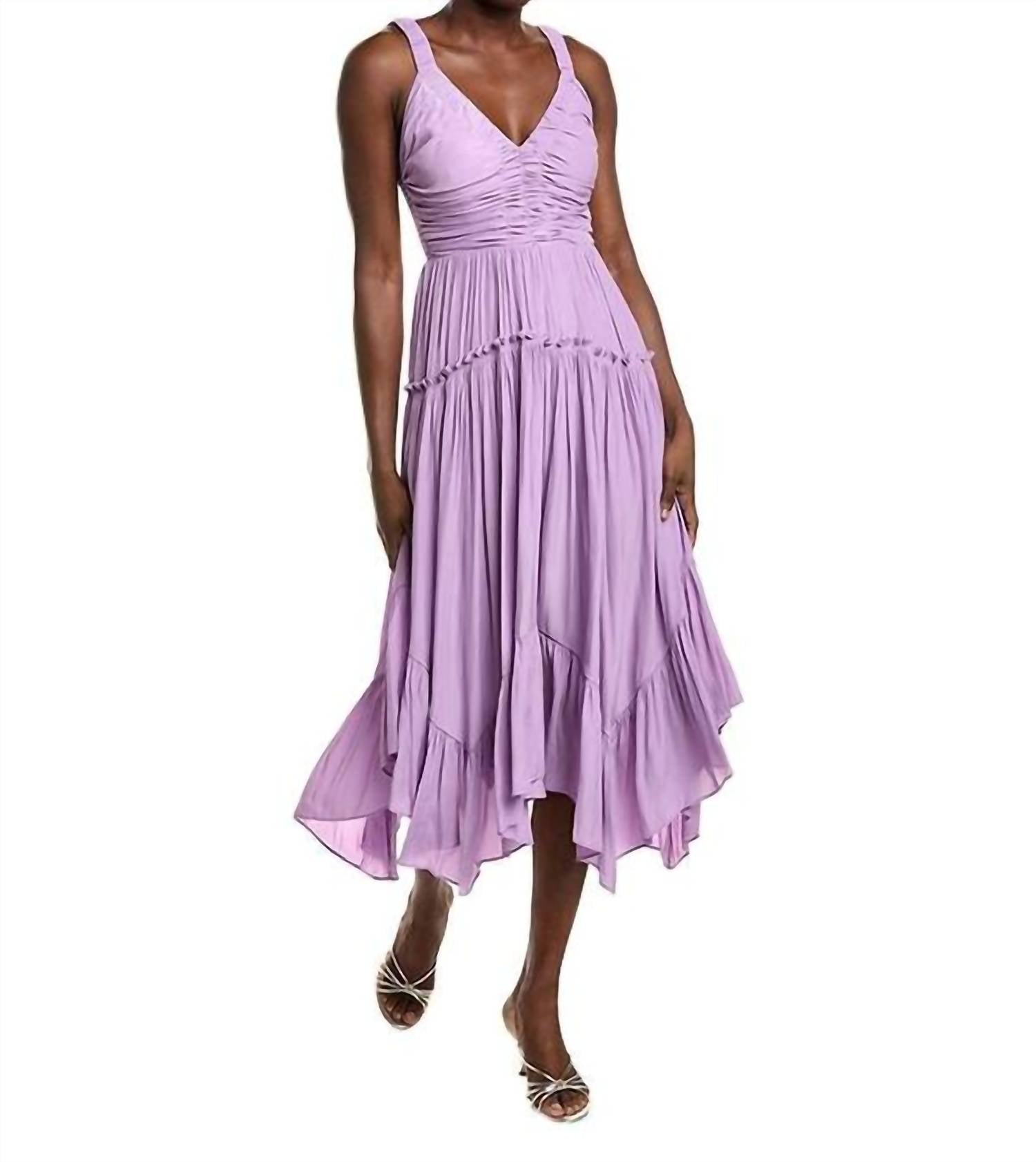 Ramy Brook - Cleo Handkerchief V-Neck Midi Dress