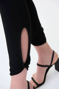 Joseph Ribkoff Keyhole legging in black - women's pants - alternate view