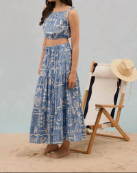 Blu Pepper - Catina Floral Midi Skirt