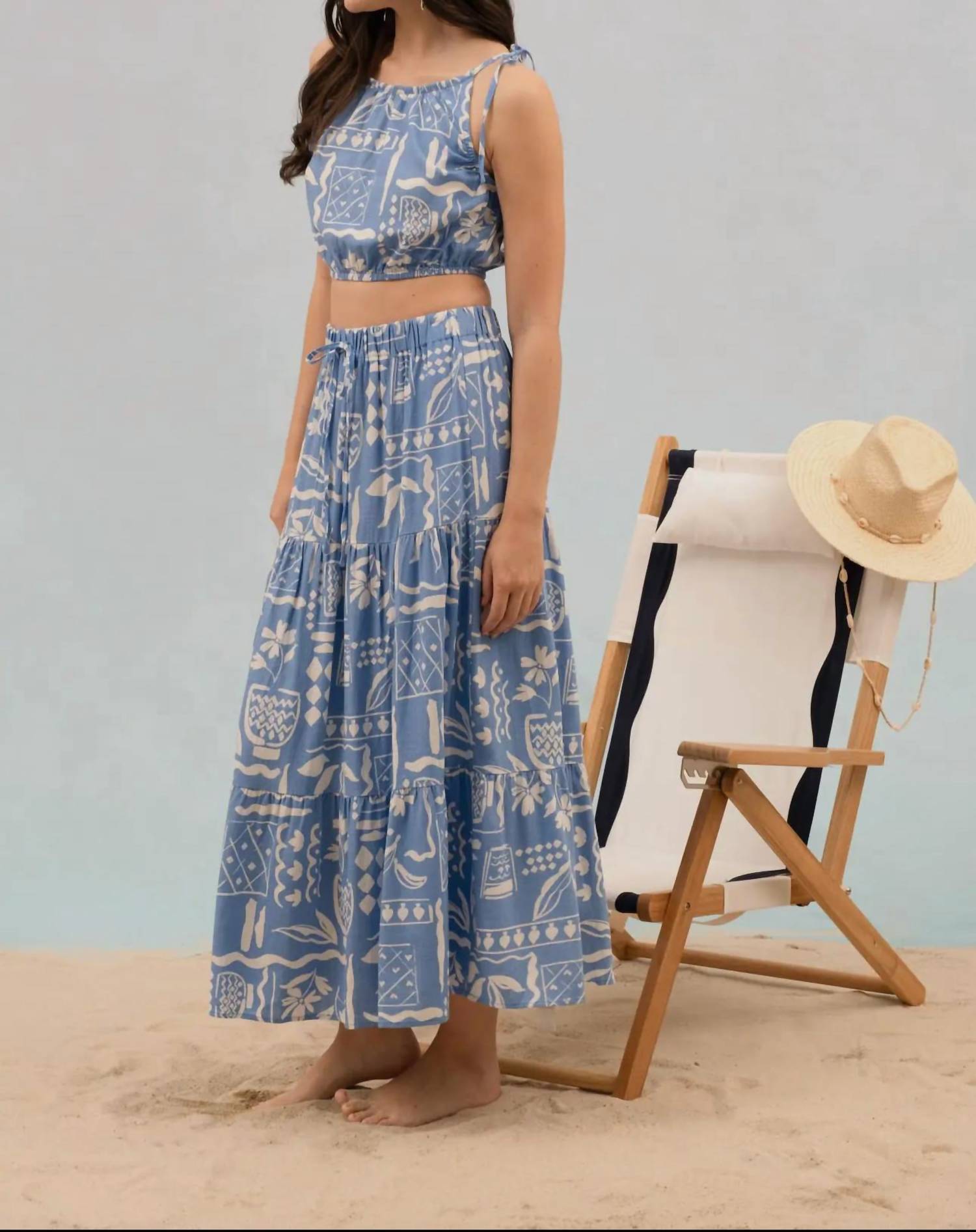 Blu Pepper - Catina Floral Midi Skirt