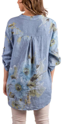 Gigi Moda - Lidia Floral Linen Shirt