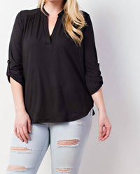 Mittoshop - Peasant Knit Curvy Top - Plus