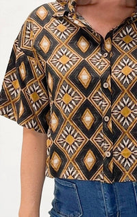 Promesa - Geometric Floral-Print Shirt
