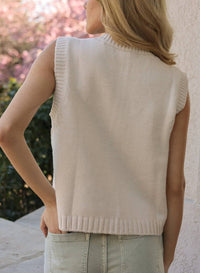 Sofie The Label - Clairo Structured Knit Button-down Vest