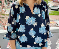 Joy Joy - Floral Peasant Blouse