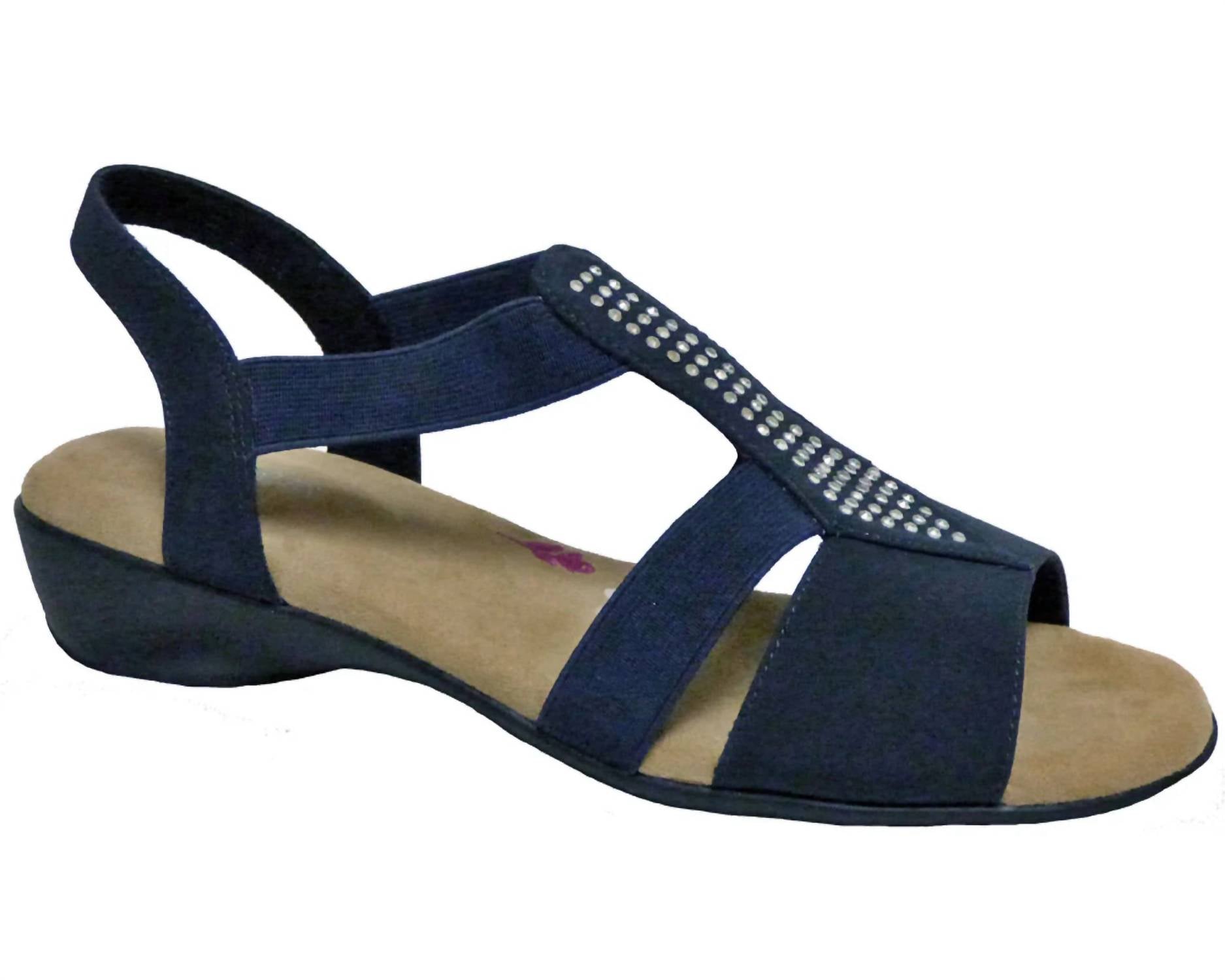 Ros Hommerson Women's Mellow Sandals in navy - women's sandal - detail view