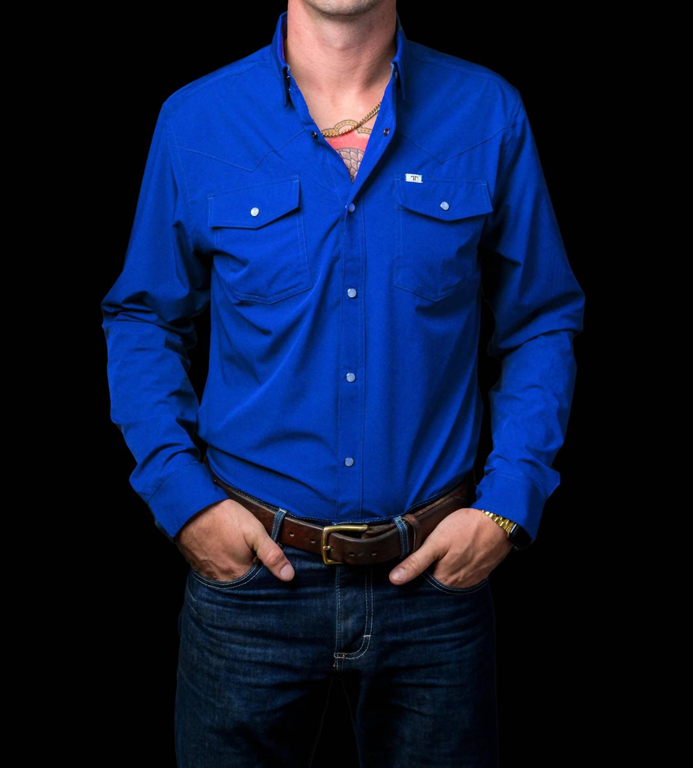 Ferrell - Long Sleeve Pearl Snap Shirt