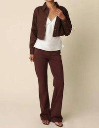 Olivaceous - Denim Cropped Jacket