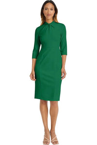 Donna Morgan - Quarter Sleeve Twisted Neck Sheath Dress