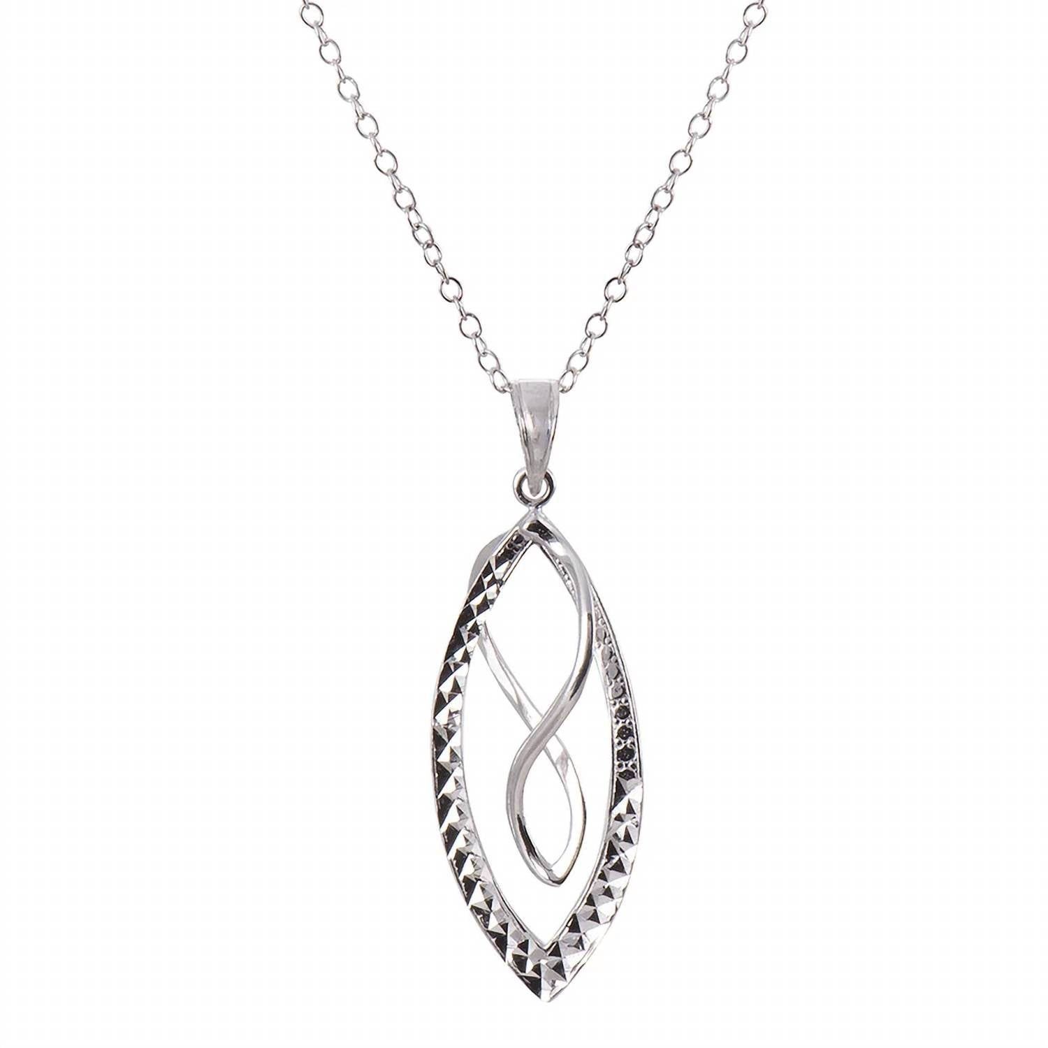 Gold & Honey - Women's Double Figure 8 Drop Earrings And Pendant Necklace Set