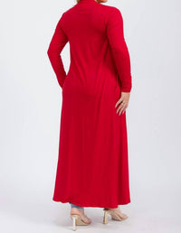 Karen T Design - Long Sleeve Maxi Length Open Front Cardigan