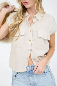 Blu Pepper - Driftwood Button-up Top