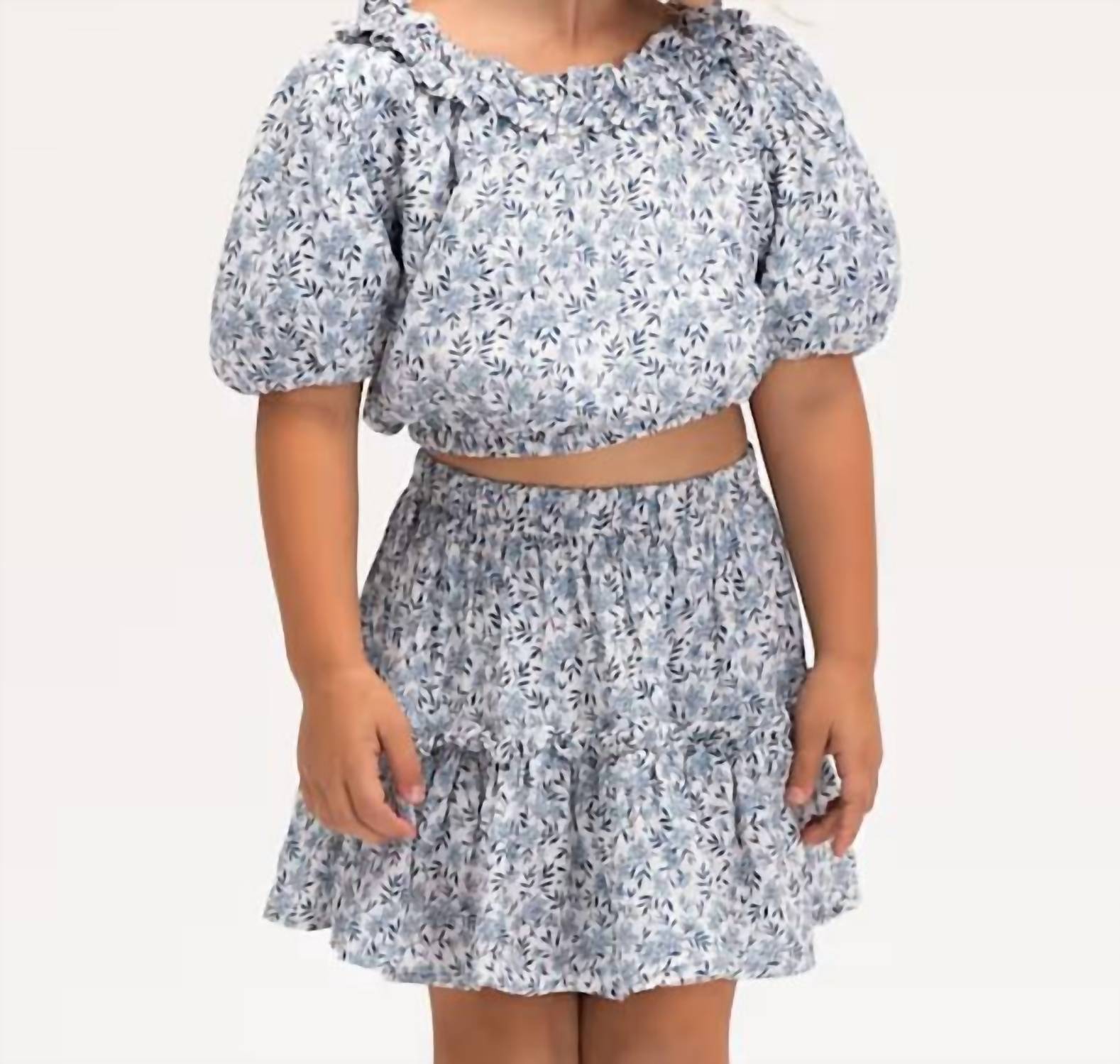 Mayoral - Floral Printed Flounce Skirt