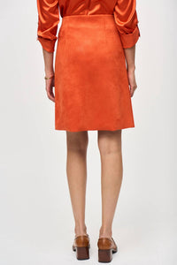 Joseph Ribkoff - Faux Suede Pull-on A-line Skirt