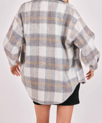 Sadie & Sage - Roslyn Plaid Oversized Jacket