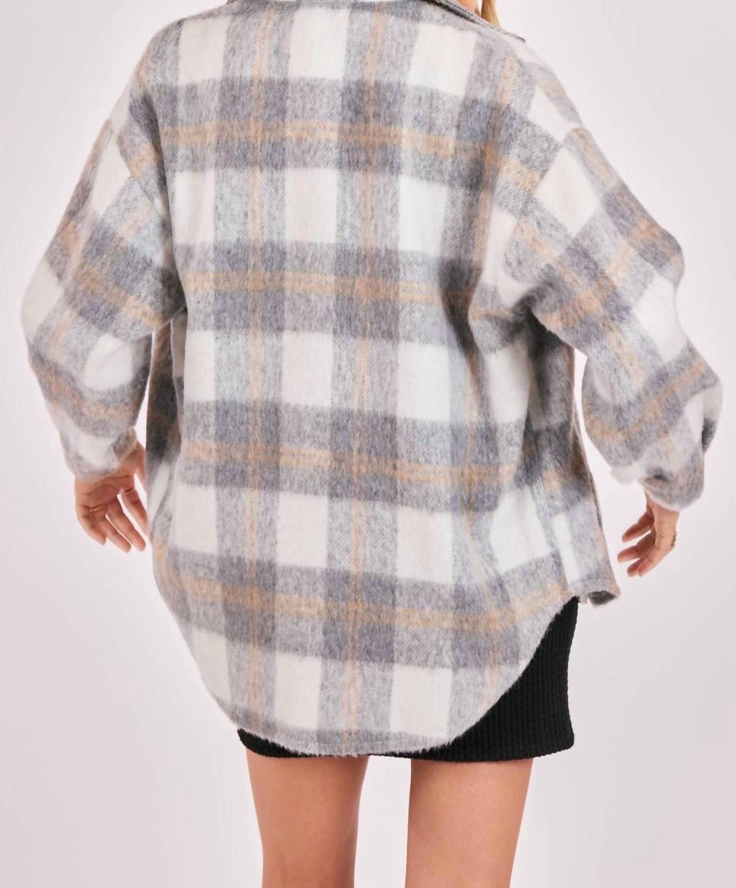 Sadie & Sage - Roslyn Plaid Oversized Jacket