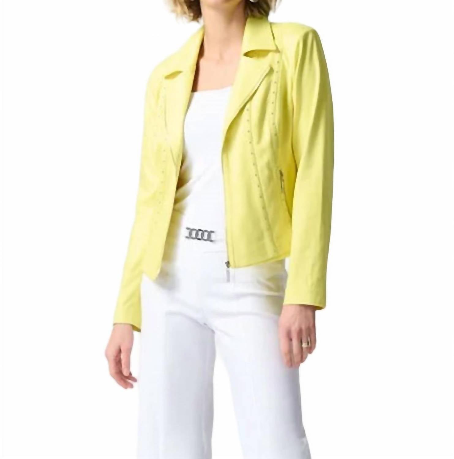 Joseph Ribkoff - Foiled Suede Fitted Jacket