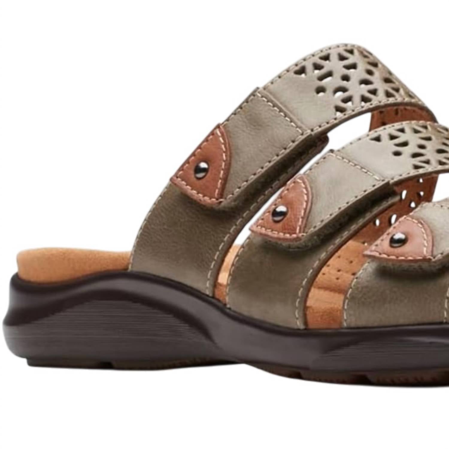 Clarks Women's Kitly Walk Sandals in olive - women's sandal - alternate view