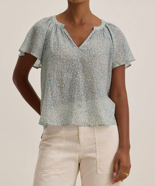 Velvet By Graham & Spencer - Printed Crinkle Gauze Park Top