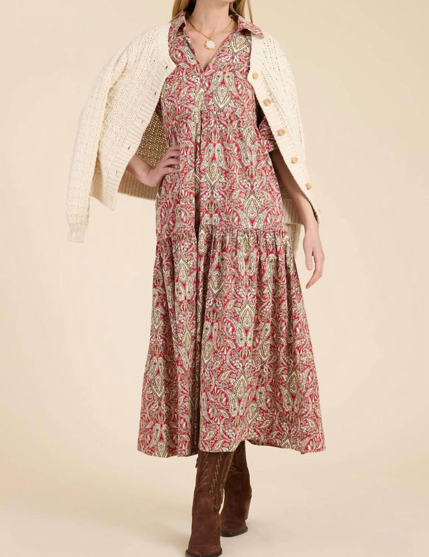 Tyler Boe - Cara Paisley Midi Dress