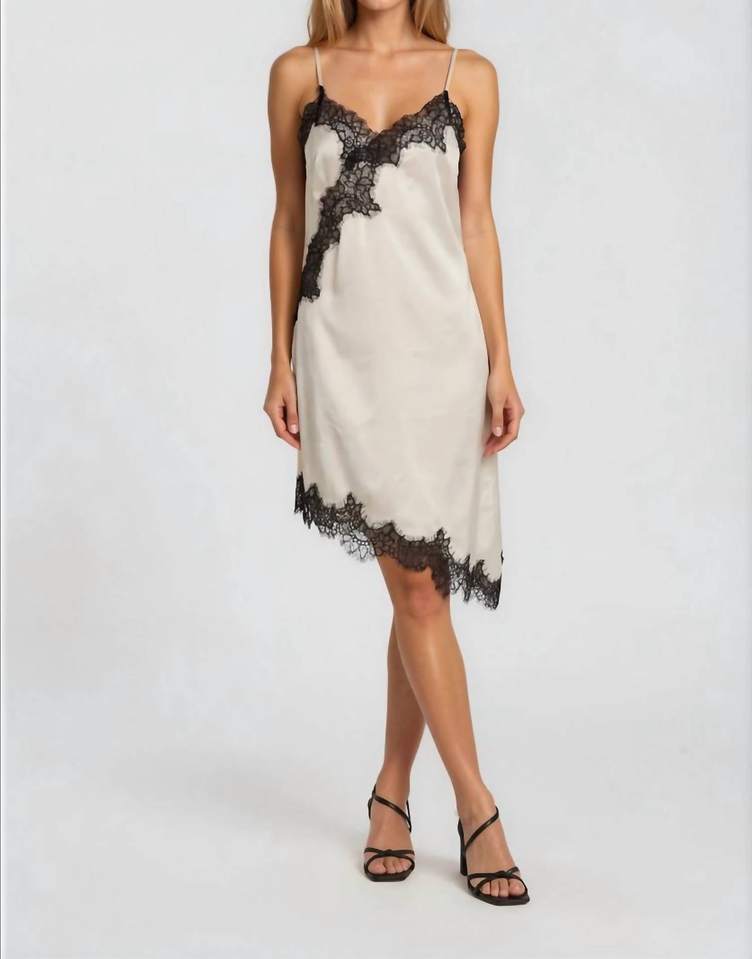 Ellison - Lace Trim Detail Camisole Dress
