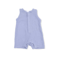 Angel Dear - Kids Solid Muslin Sleeveless Shortie Romper