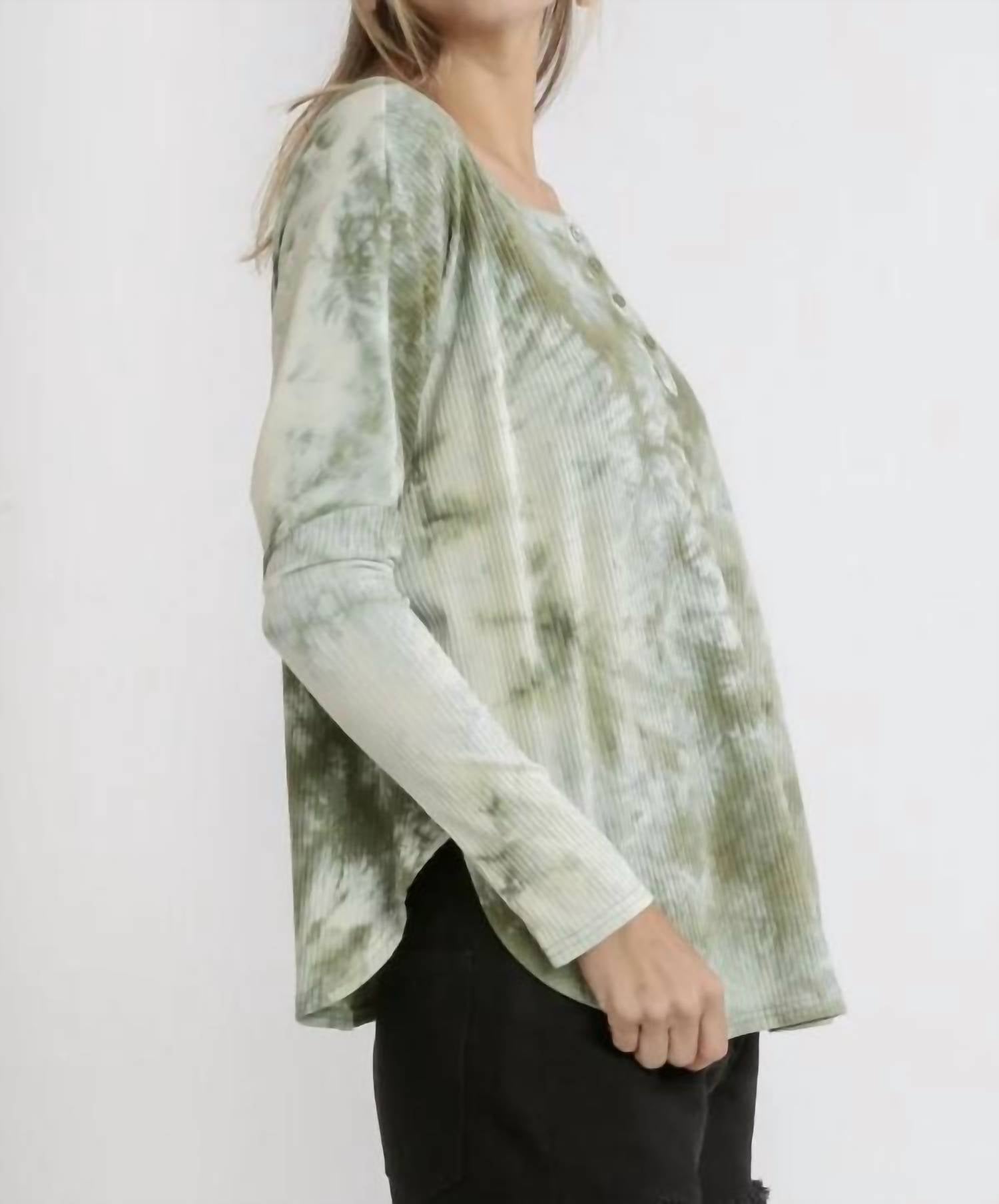 Umgee - Tie Dye Ribbed Top