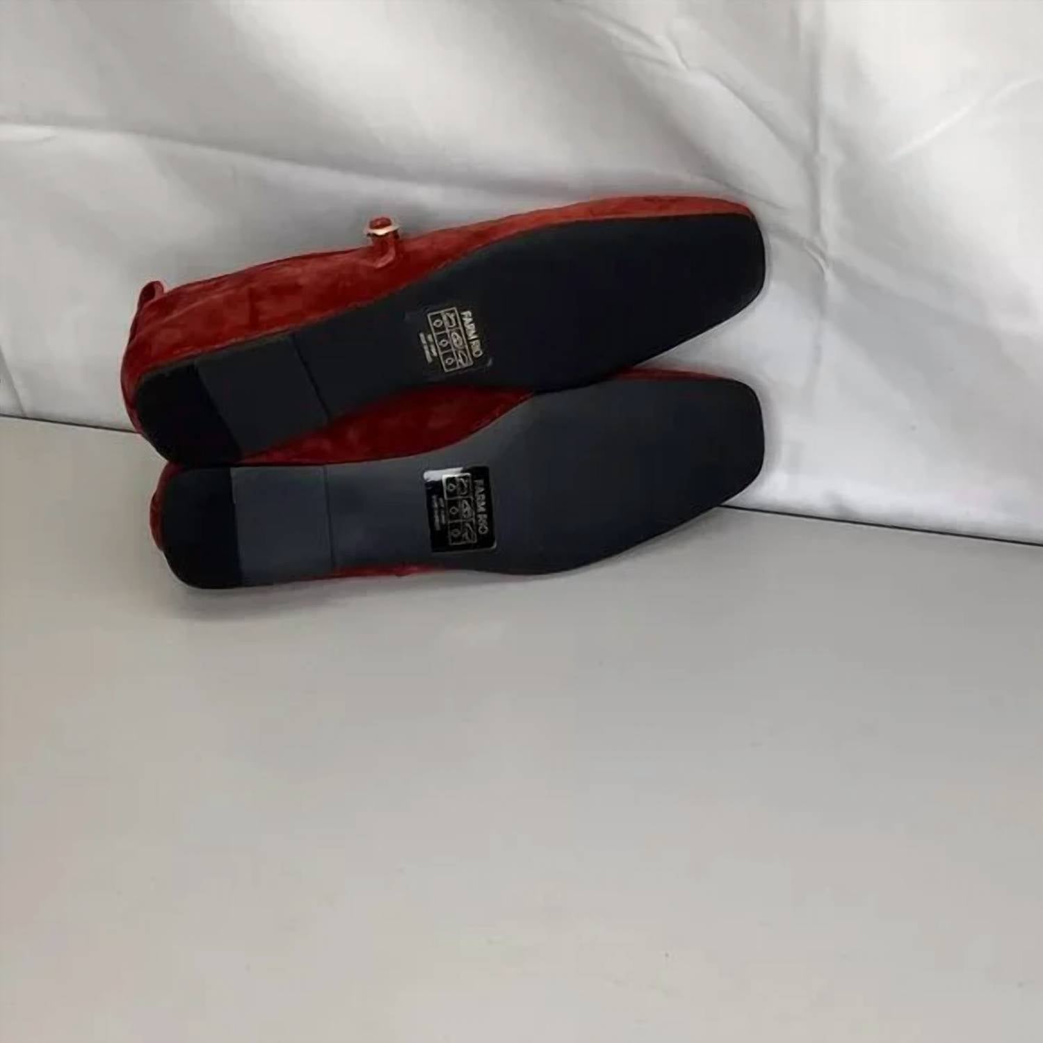FARM RIO Women's Adjustable Straps Buckle Square Toe Mary Jane Flats in red - women's flats - view 5