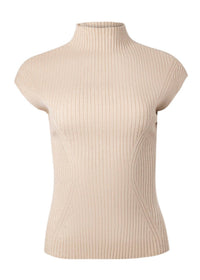 Iris Setlakwe Cheminee Rib Top in bone - women's shirt - alternate view